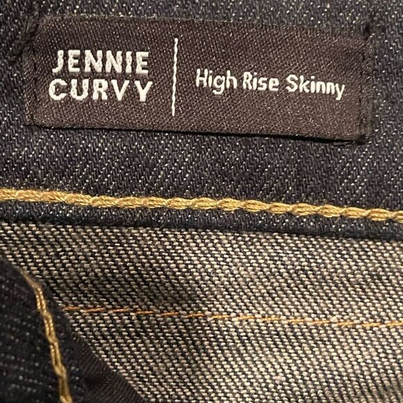 True Religion Jennie Curvy High Rise Skinny Size: W28 Color: Dark Blue Denim - Picture 7 of 13